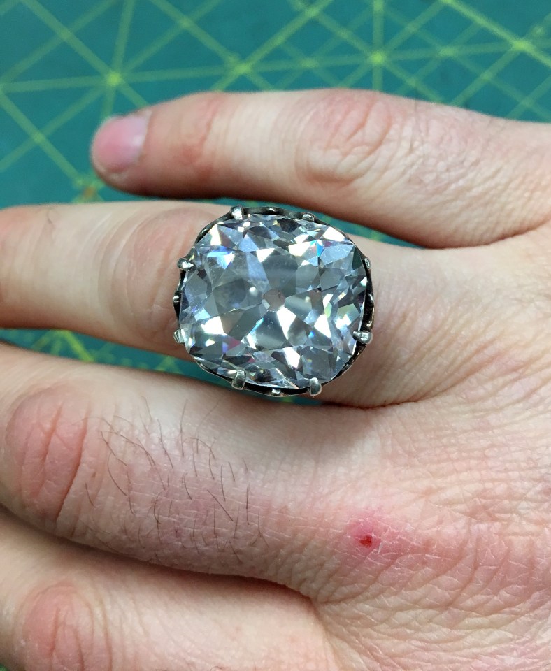 The diamond ring was actually a 26.27-carat gem