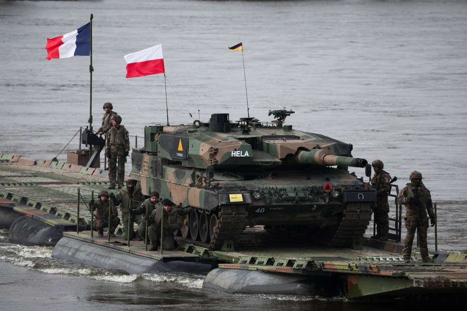 French troops taking part in Nato's 2024 Steadfast Defender war drills in Poland