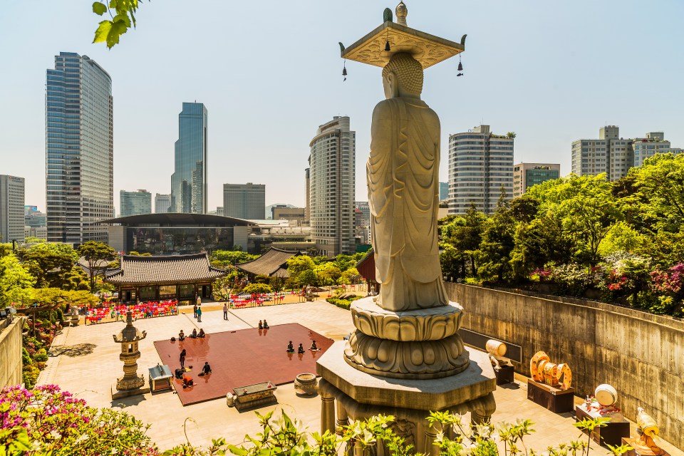 Seoul is home to both stunning old temples and modern high rise buildings