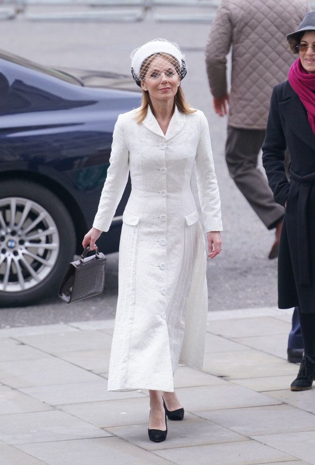 Geri arrived for the annual Commonwealth Day Service at Westminster Abbey