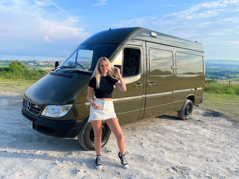 Tia gave herself a £10,000 budget to make her dream home-on-wheels