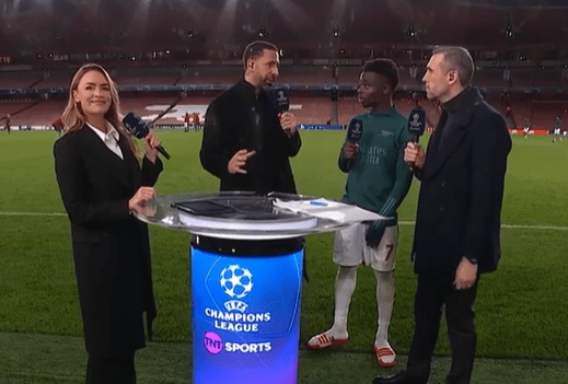 Laura Woods jokingly threatened to walk off TNT Sports live on air