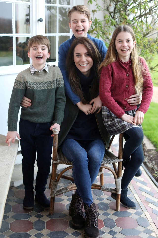 Kate admitted doctoring this photo of her children