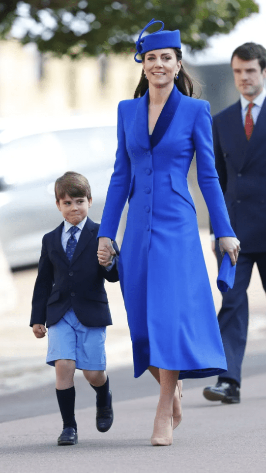 Princess Kate with Louis at last year’s Easter service