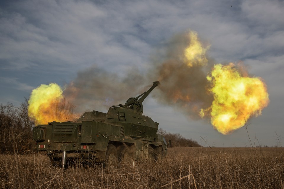 Ukrainian howitzer fires at the Russian positions in Donetsk, Friday, March 1, 2024