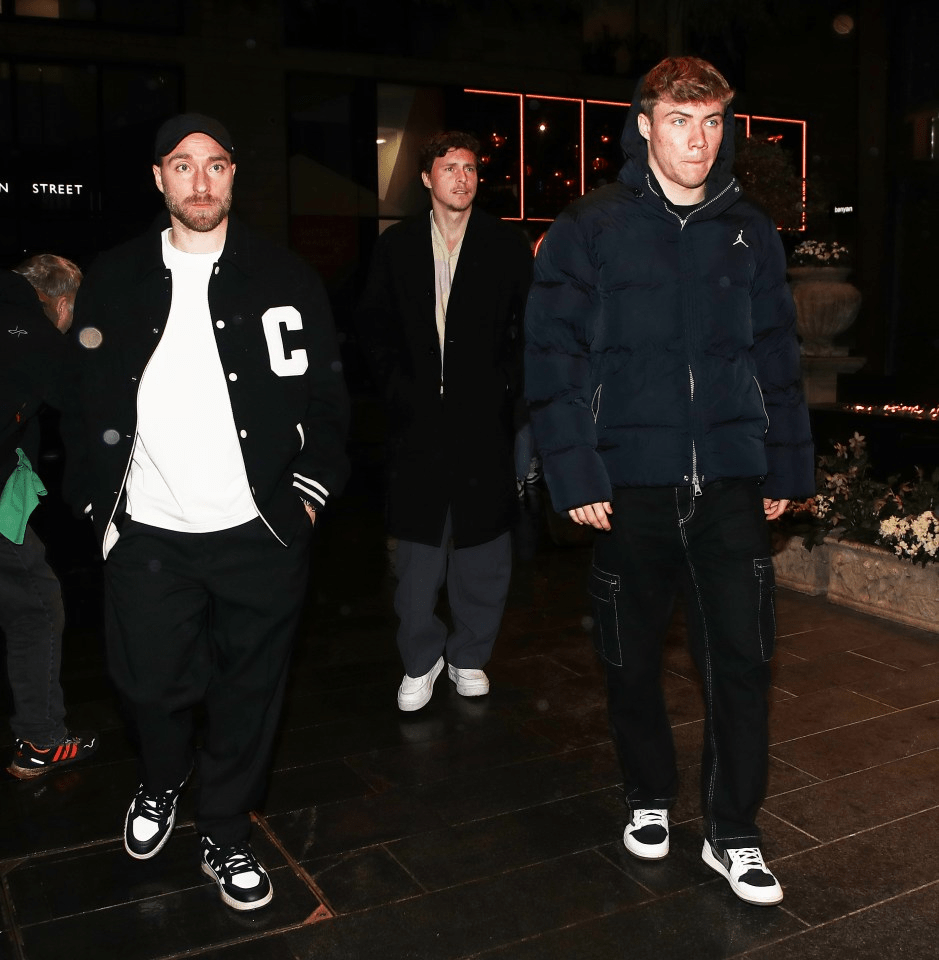 Rasmus Hojlund turned up with Christian Eriksen and Victor Lindelof