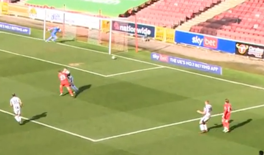 A poor pass back from Scott Robinson hit his own post and set up Swindon for the opener