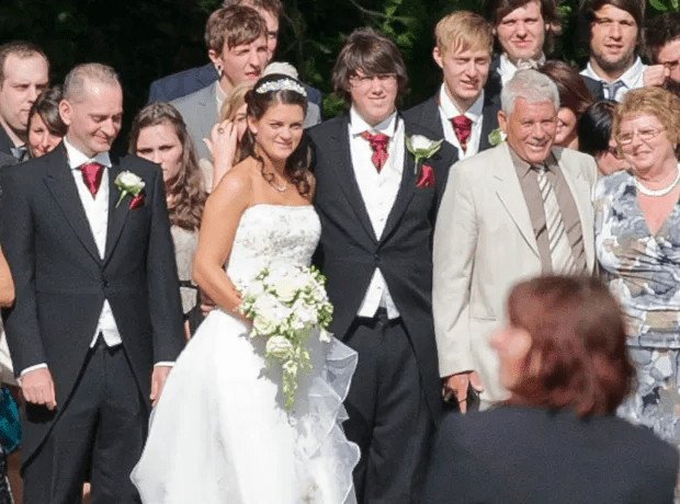 The former couple on their wedding day