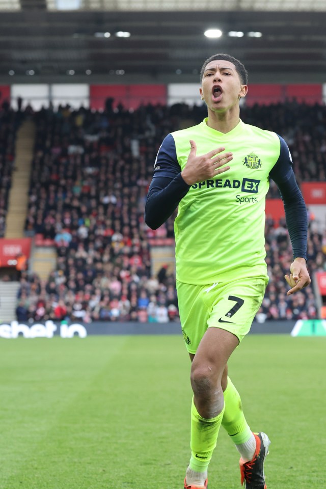 Bellingham celebrates his brilliant goal