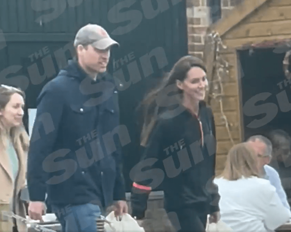 Princess Kate beamed as she walked alongside William