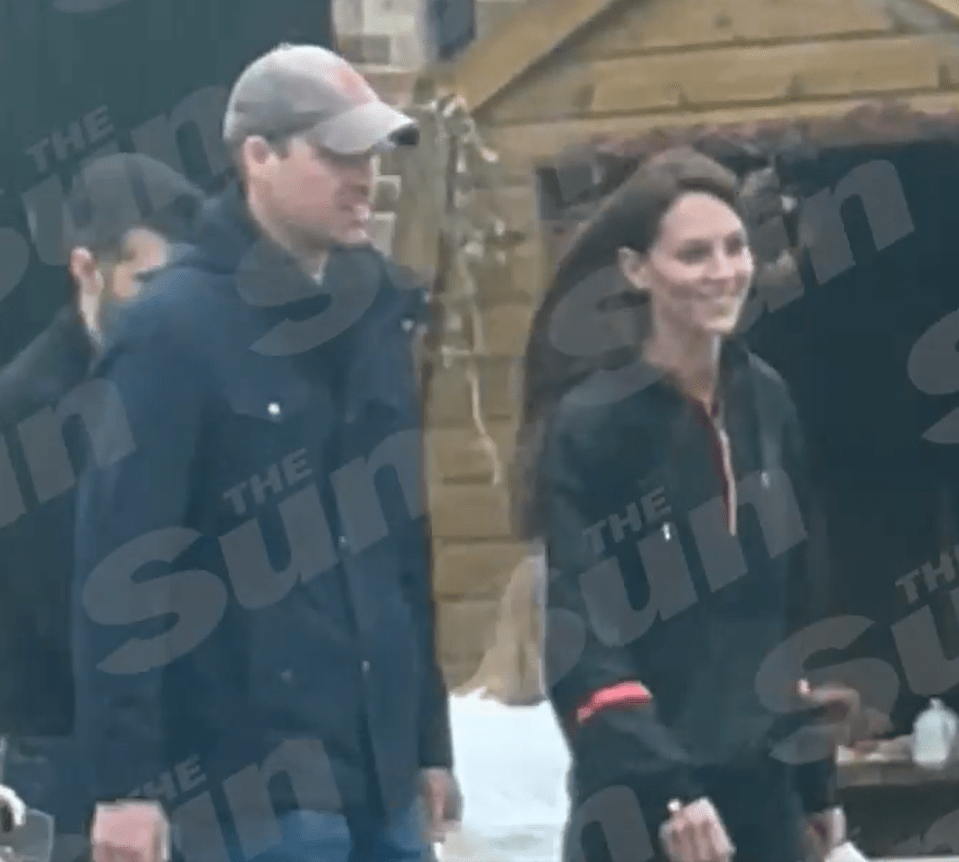 Kate and husband William during a trip to a farm shop in Windsor on Saturday