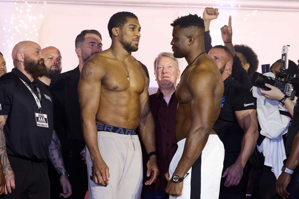 Anthony Joshua and Francis Ngannou throw down on Friday night