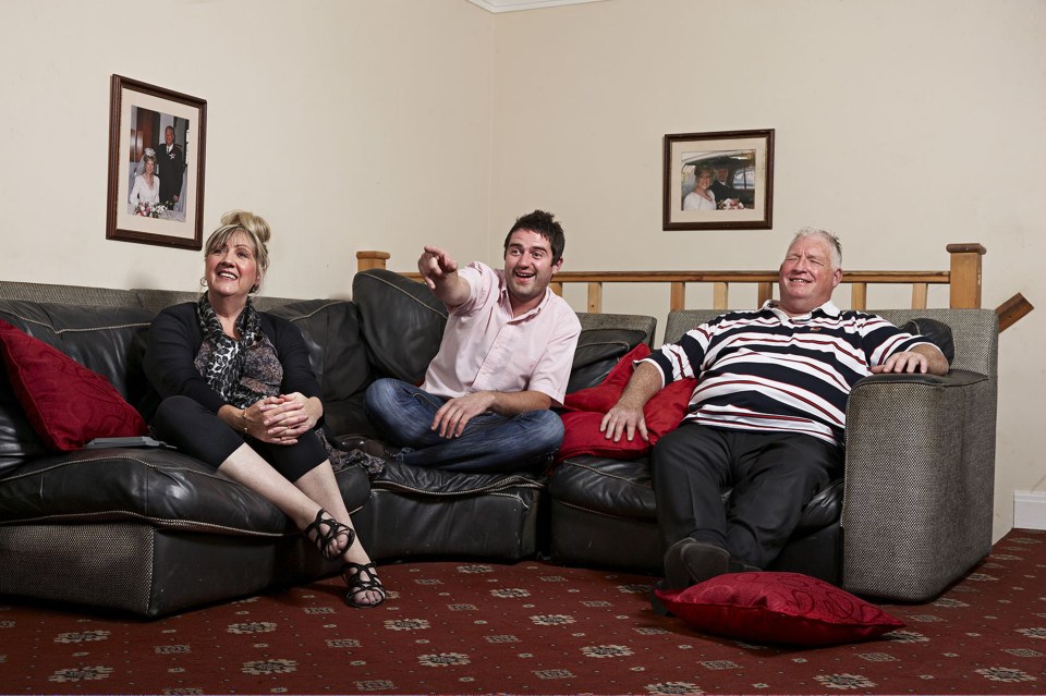 George on Gogglebox with mum Linda and step-dad Pete McGarry