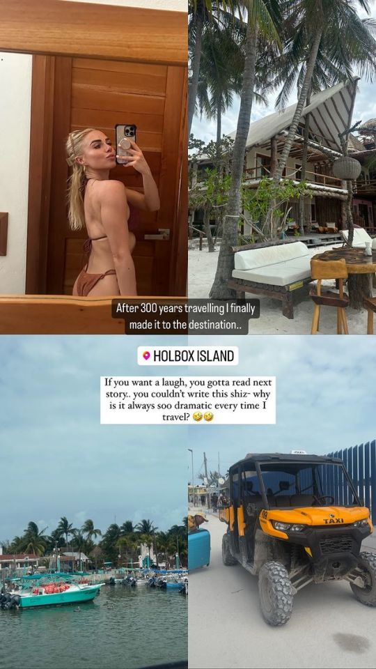 Gabby has captured her trip on Instagram and TikTok