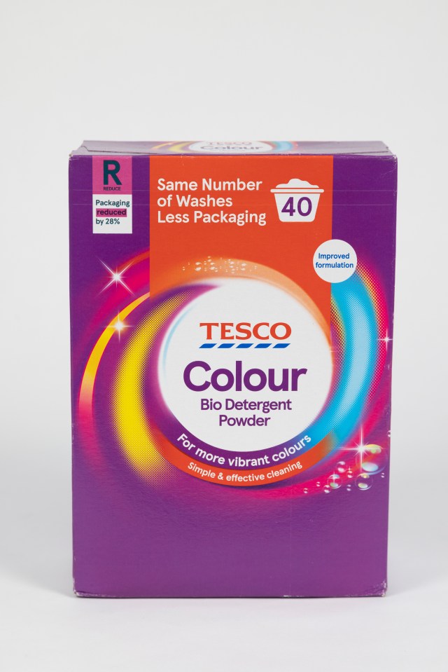 Tesco's detergent powder is up by 2.5p per wash