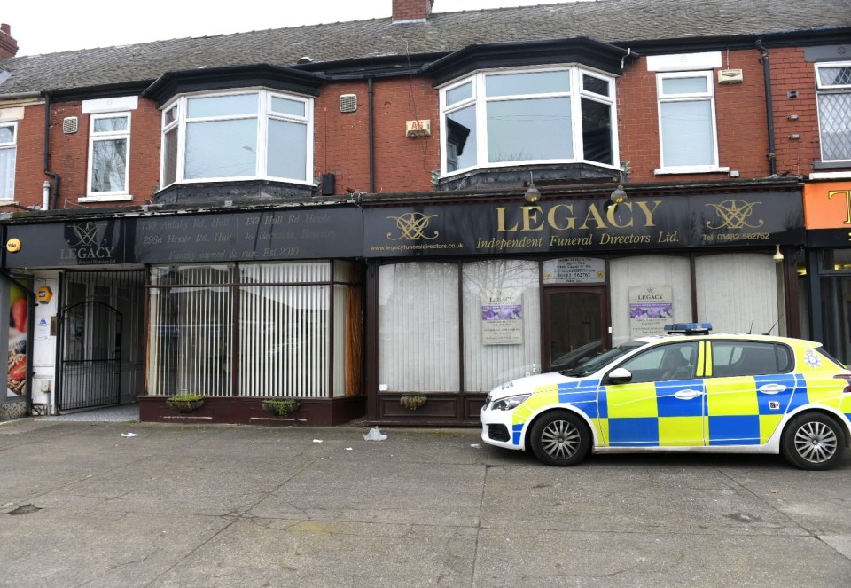 Police raided three Legacy Funeral Director locations in East Yorkshire, including on Hessle Road, Hull