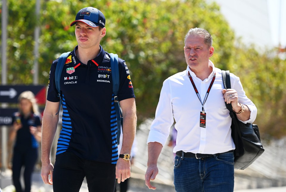 Jos with son Max, who won the F1 season opener over the weekend