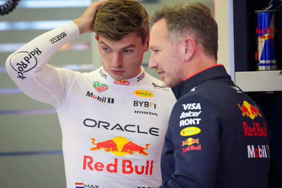 Horner and Verstappen look stressed as they gear up for the race over the weekend