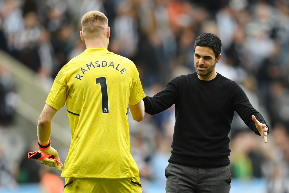 Aaron Ramsdale has been axed as Arsenal No1 by manager Mikel Arteta