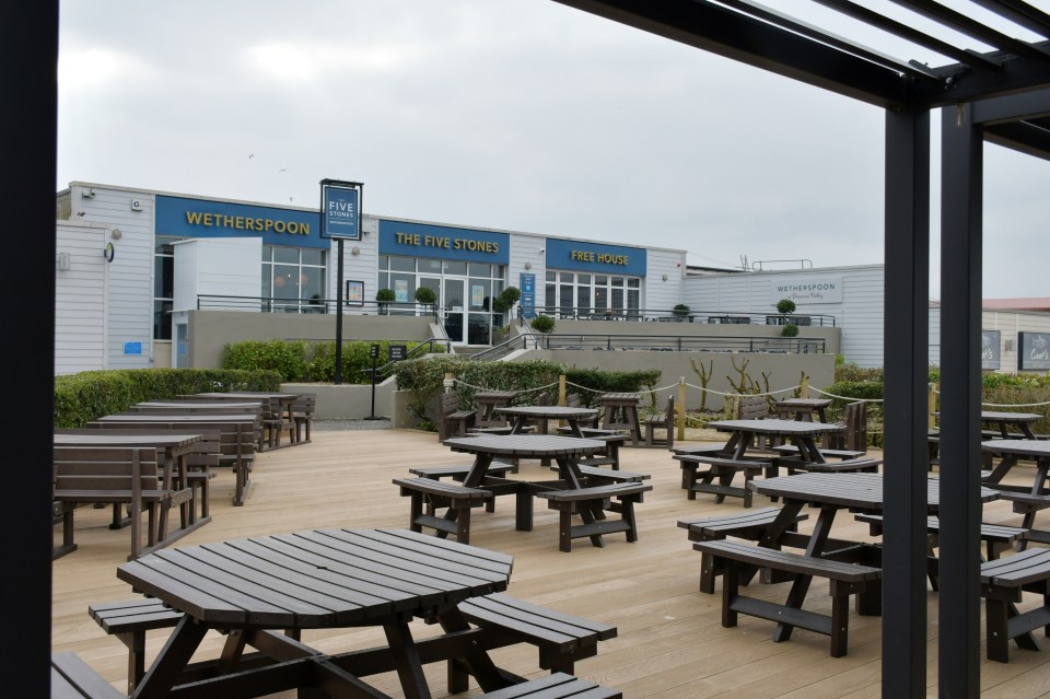 The pub has plenty of space for punters to sit outside