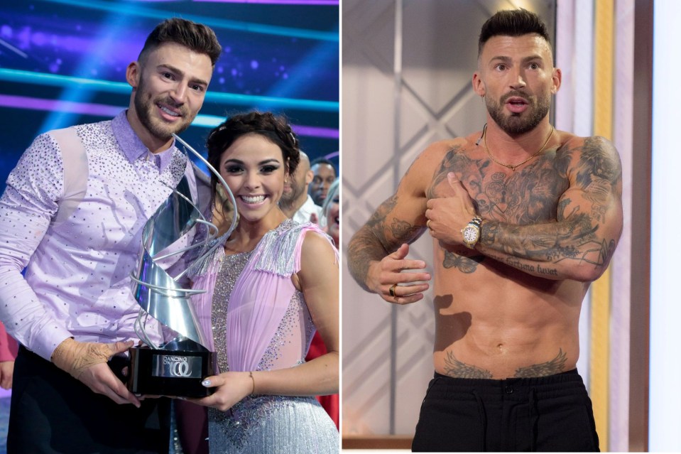 Jake Quickenden showed off his skills in the ice rink with Vanessa Bauer