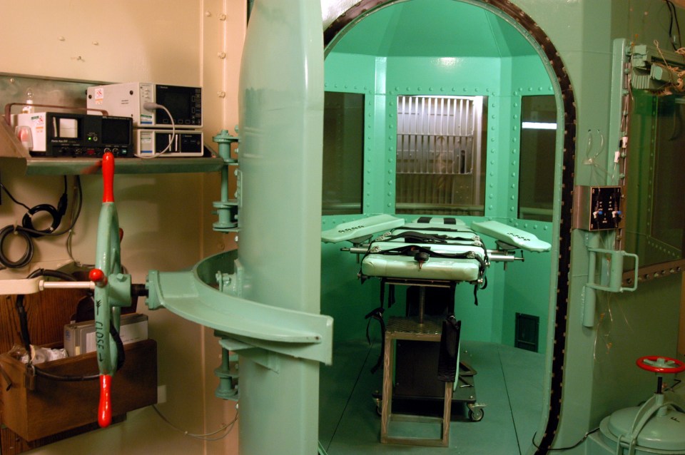 The death chamber at California’s San Quentin State Prison