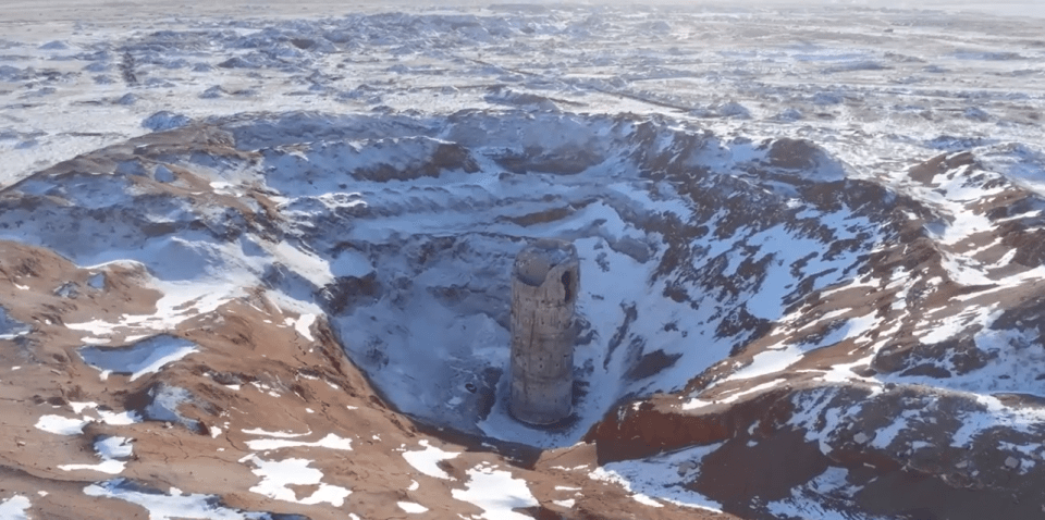 Giant craters were left behind from the blasts