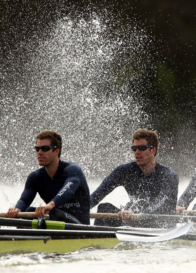 The twins took part in the Boat Race in 2010