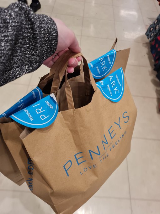 Primark is sealing carrier bags with giant 'sold' stickers in a desperate bid to halt a surge in shoplifting