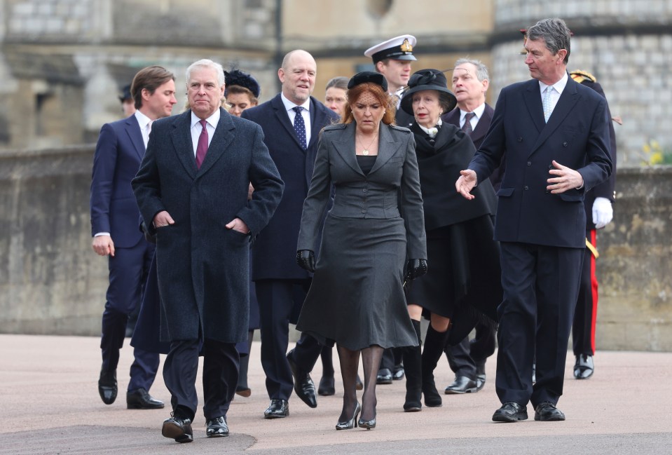 Prince Andrew lead the royals at a service this week