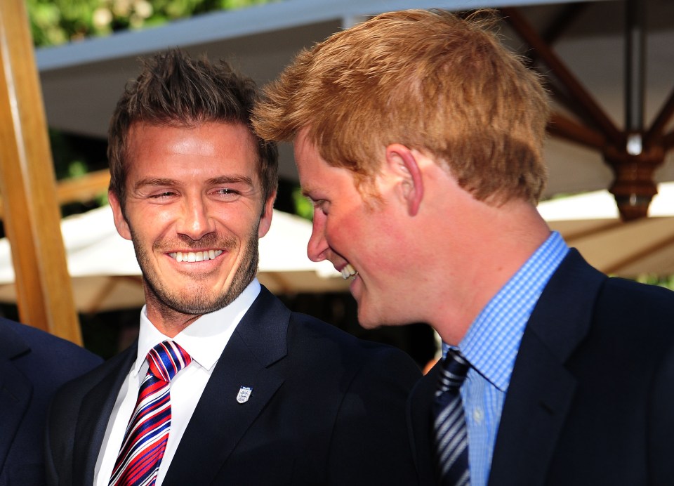 Prince Harry had previously been close with the Beckhams