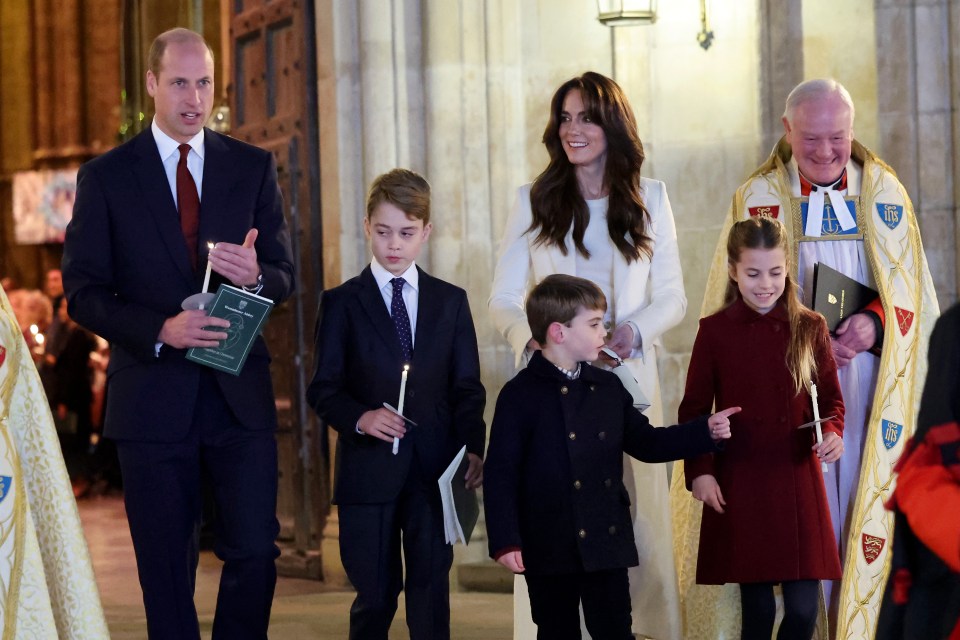 William and Kate with children George, Louis and Charlotte