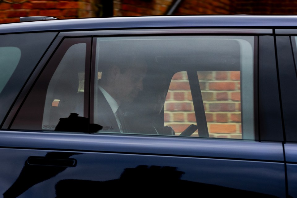 Kate has been pictured leaving Windsor Castle with Wills