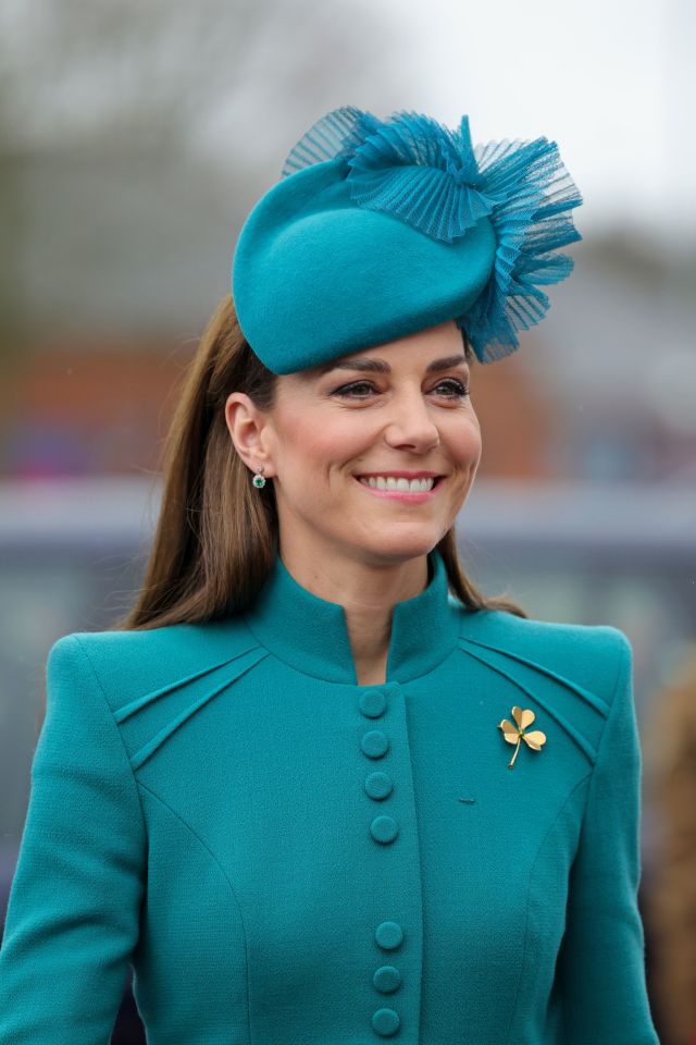 The Princess of Wales at the St Patrick’s Day Parade, at Mons Barracks in Aldershot last year