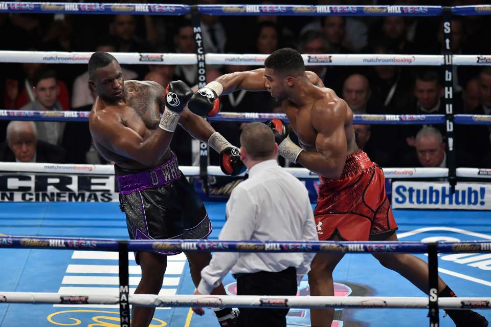 AJ beat Dillian Whyte at The O2 in 2015