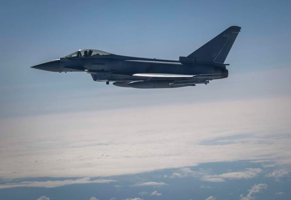 A Russian fighter jet was scrambled to intercept three British aircraft