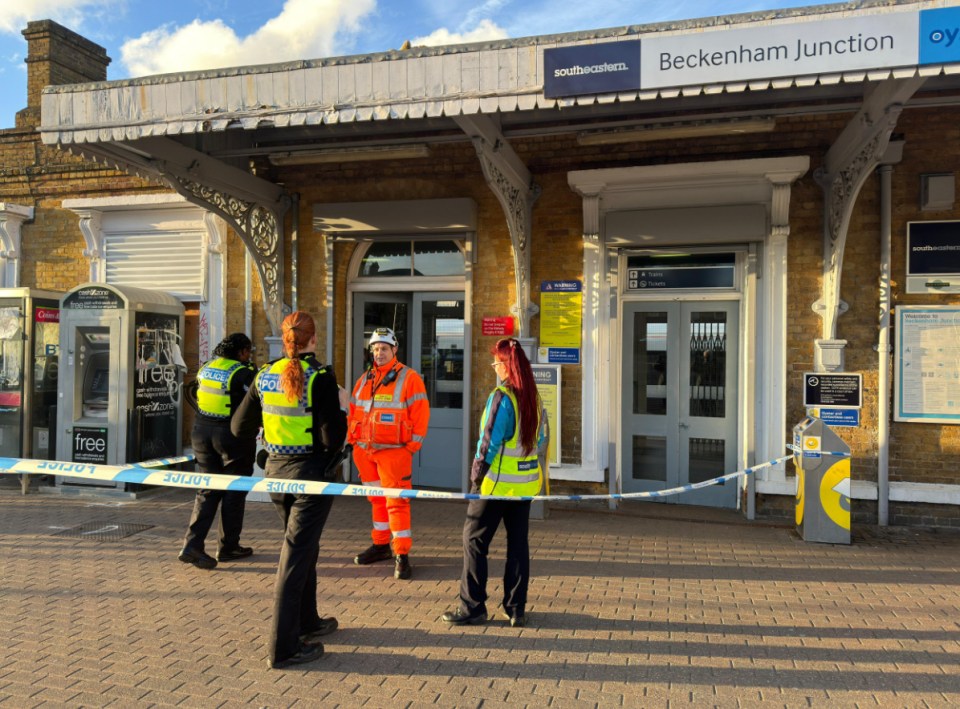 A man is fighting for his life after being knifed at Beckenham Junction train station