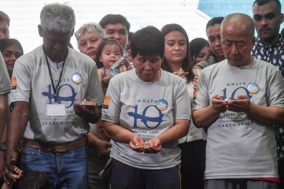 Family and loved ones of MH370 victims at a tenth anniversary memorial on March 3rd