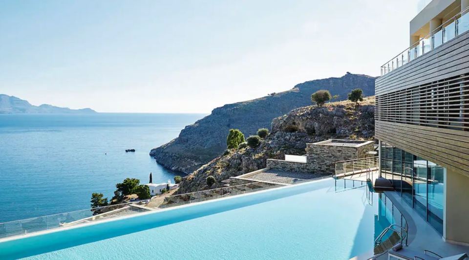 The five-star Lindos Blu Luxury Hotel & Suites in Rhodes has been voted "best hotel in the world" at the TUI Global Hotel Awards