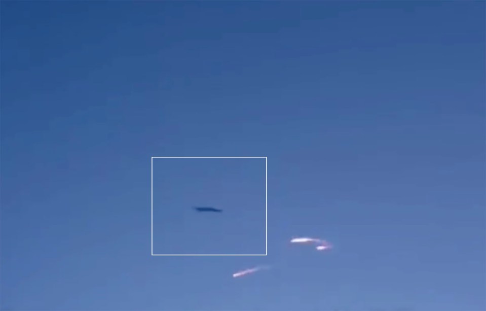 Footage shows the Kh-101 shooting off heat traps shortly before hitting the target