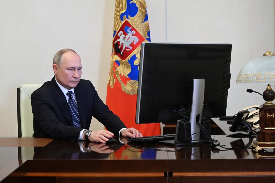 Russian President Vladimir Putin votes online in this weekend's presidential election