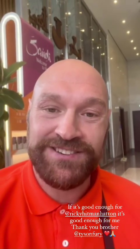 Tyson Fury sent him a video to cheer him on