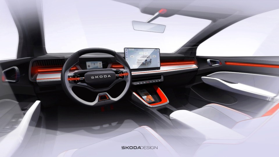 The interior keeps up with the trend towards minimalism among EV makers