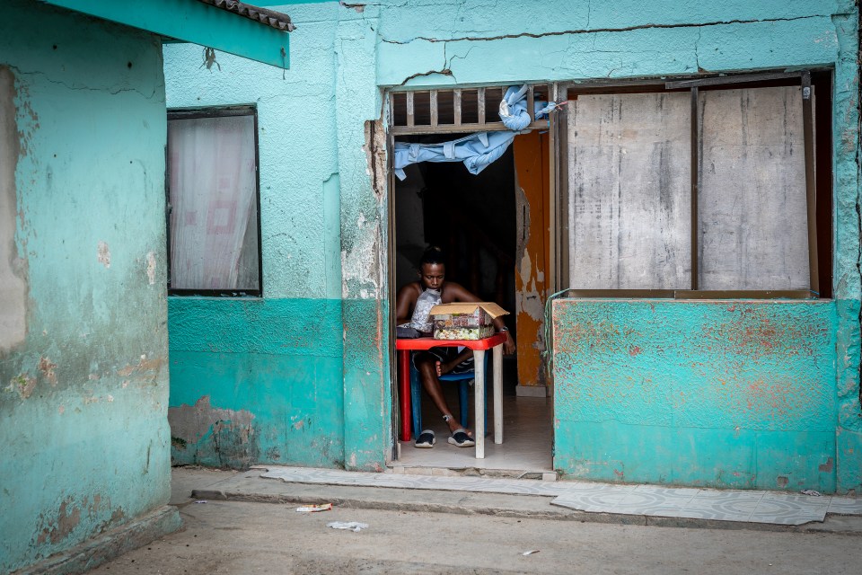 A local islander in one of the 97 homes