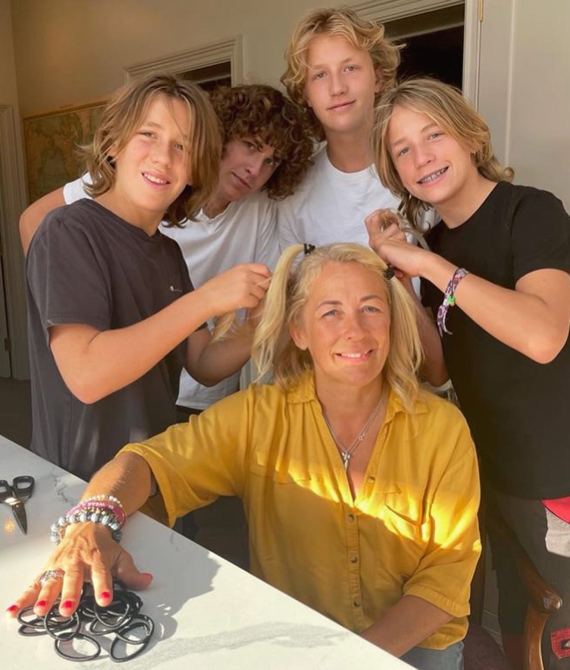 Sarah immediately broke the news of her own cancer to sons Billy, 19, Charlie, 18, Rafferty, 15 and Laurie, 14, after her diagnosis in August 2022