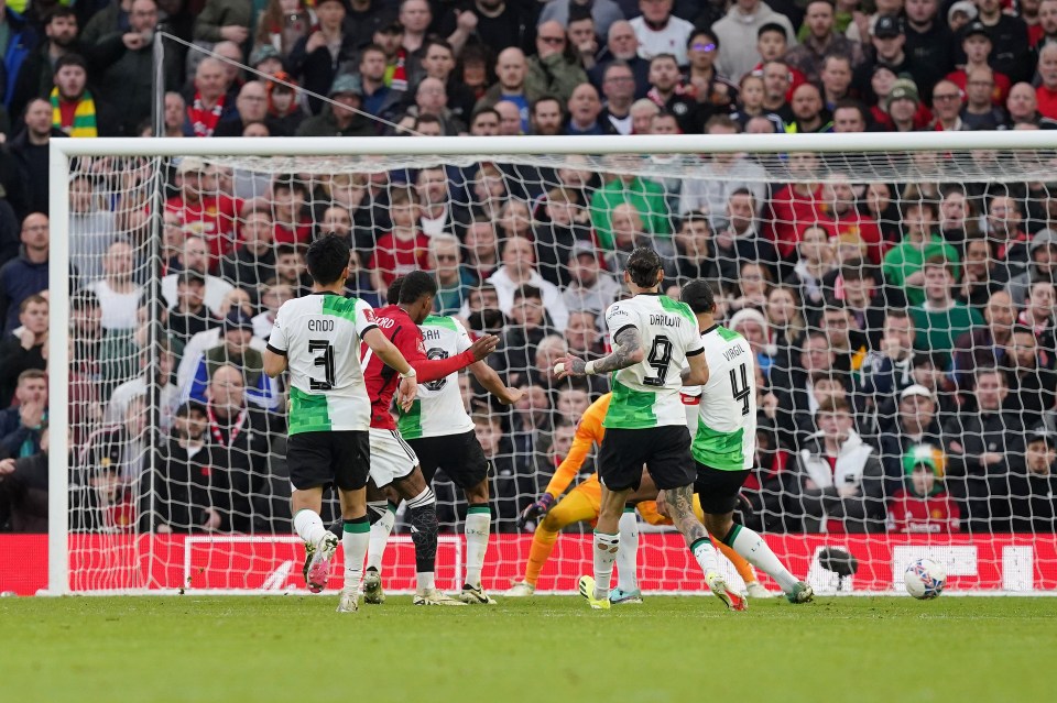 Marcus Rashford scored moments earlier to make it 3-3 and seemingly send it to penalties