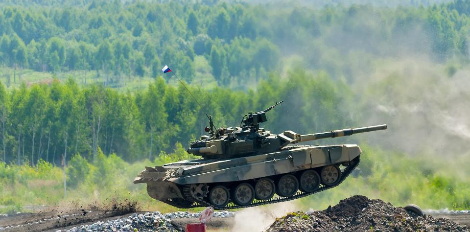 One of enemy Russia’s ageing T-80 tank fleet