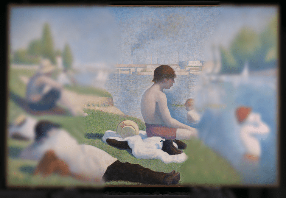 Bathers at Asnières (1884) by Georges Seurat