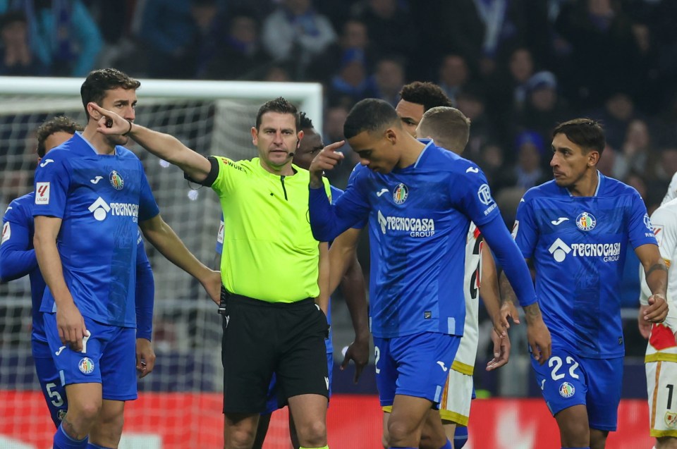 Mason Greenwood's red card for Getafe against Rayo Vallecano was overturned