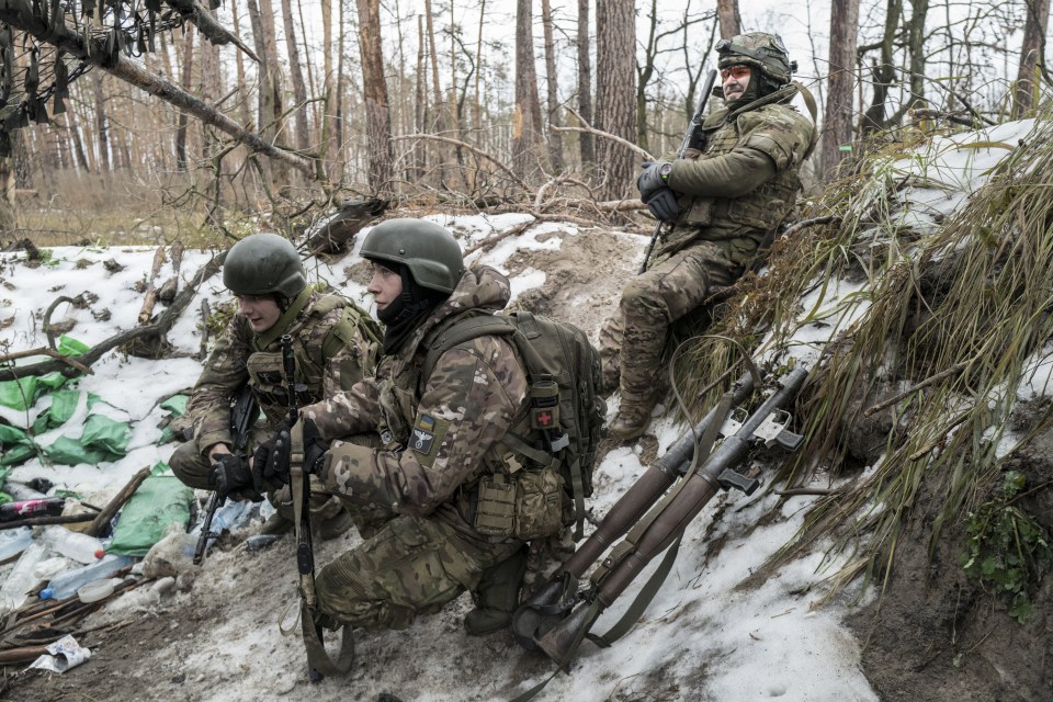 War hero soldiers on the Donbas front line